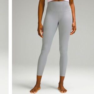 lululemon rhino grey ribbed align leggings 28”  NWT $150 size 2